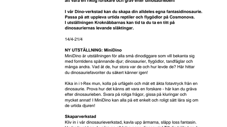 Ett dinokul påsklov!