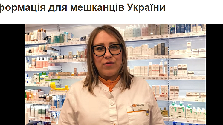 Så ska Kronans Apotek underlätta för ukrainare i Sverige