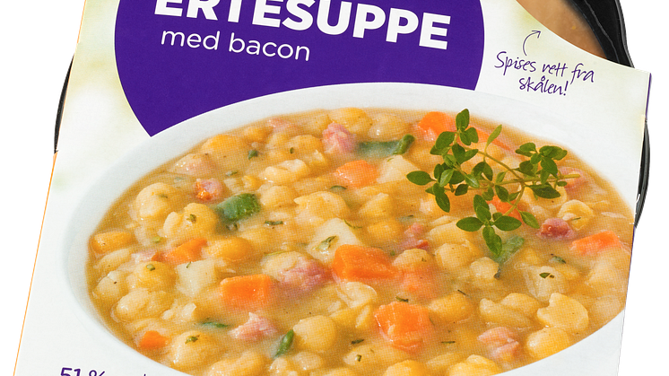 Fjordland i skål - ertesuppe med bacon