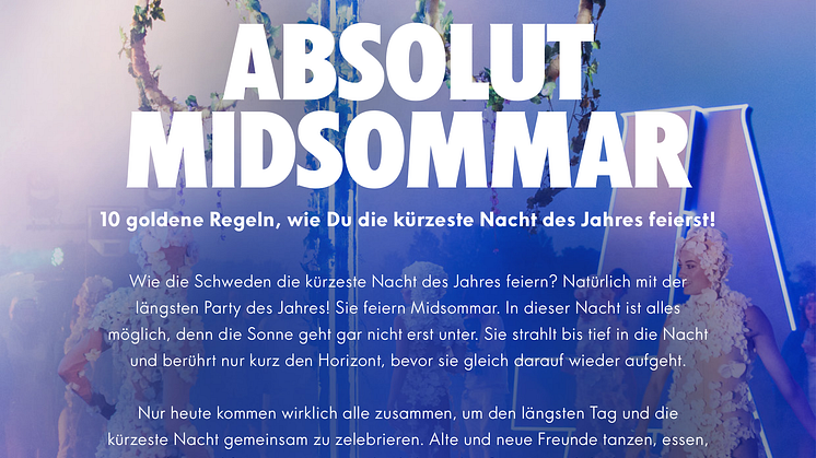 Wie feiern die Schweden die kürzeste Nacht des Jahres? Natürlich mit der längsten Party des Jahres! 
