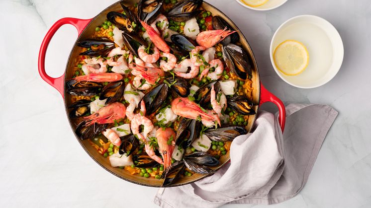 Paella med sjømat fra Spania2