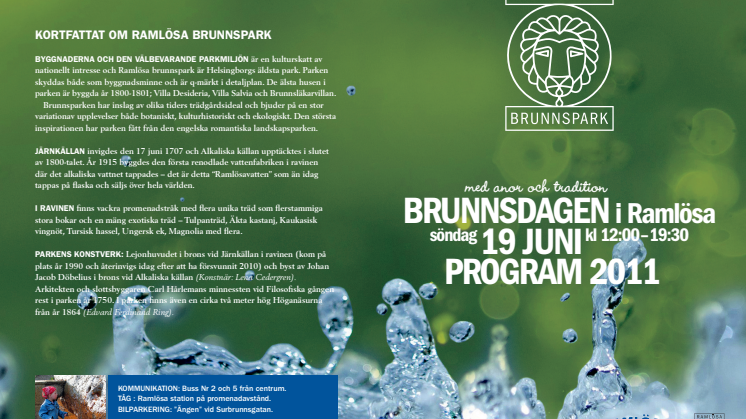Brunnsdagen firas i Helsingborgs äldsta park