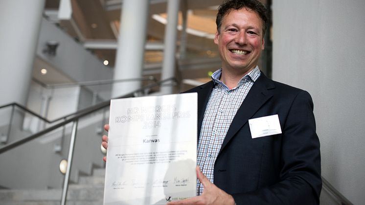 Kanvas får tildelt utmerkelse fra HR Norge for sitt arbeid innen kompetanseutvikling