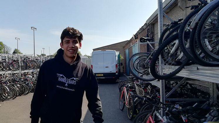 Handlebars cycle mechanic Andre Noble rated the recycling potential of over 270 abandoned bikes at Southern's Horsham Depot