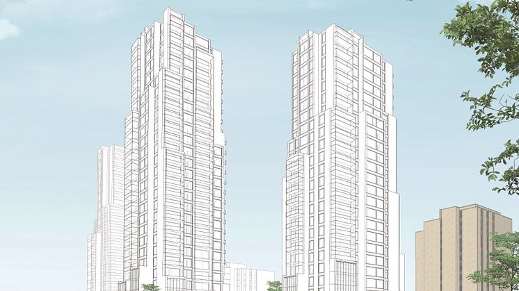 Visionsskiss från förslaget till detaljplan på Elineberg