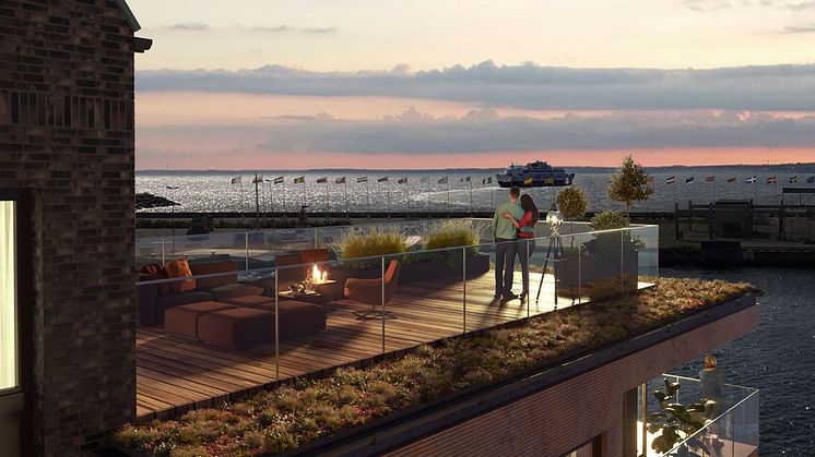Serneke och Bjurfors når nu en ny toppnotering i nyproduktionsprojektet Trevågor i Oceanhamnen i Helsingborg.