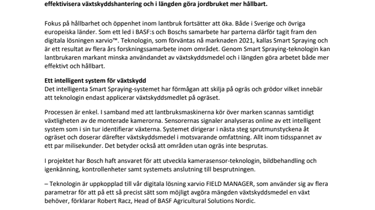 Nya digitala verktyg från BASF Agricultural Solutions hittar ogräset och skyddar grödorna 