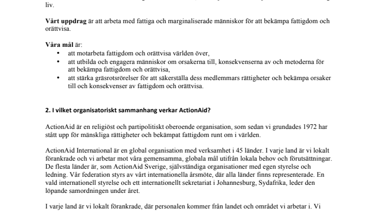 ActionAids Effektrapport 2014