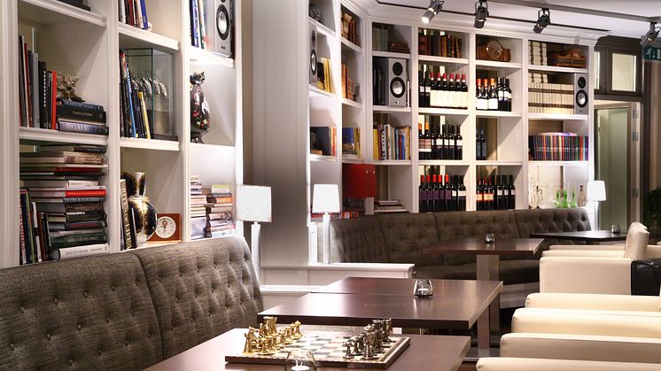 Restaurant seating at Lydmar Hotel, Stockholm, by Stylt Trampoli