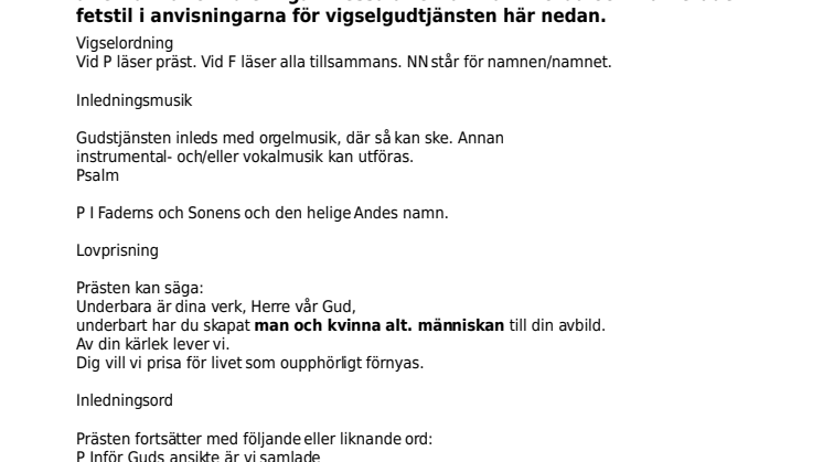 Vår nya - könsneutrala - vigselordning