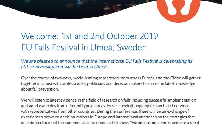 ​Internationell forskningselit på plats i Umeå vid EU Falls Festival