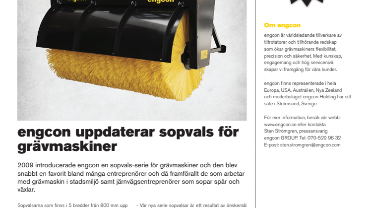 engcon uppdaterar sopvals för grävmaskiner