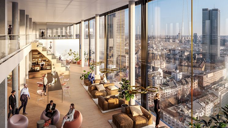Visualisierung Skylounge Hafenstraße 51 Frankfurt, Urheber- und Leistungsschutzrecht: Bloomimages