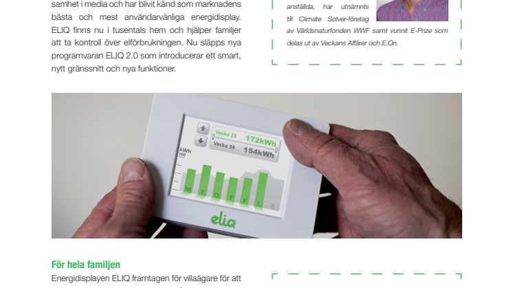 Prisbelönt display för energisparande får ansiktslyft