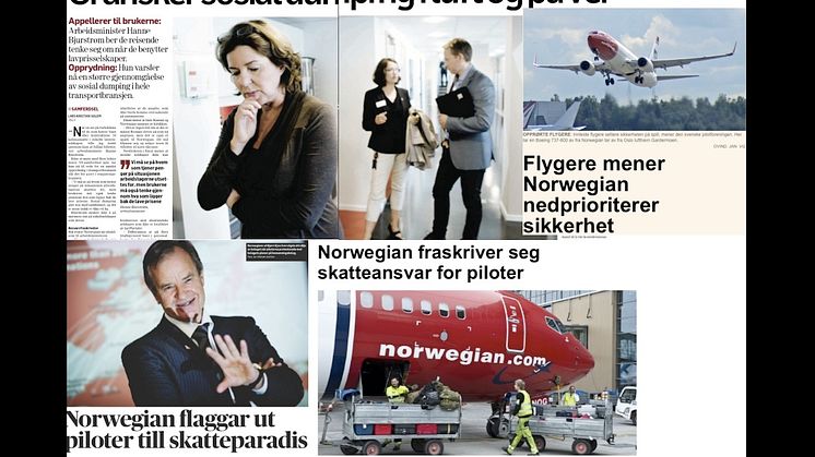 Feilaktige påstander i media om Norwegian