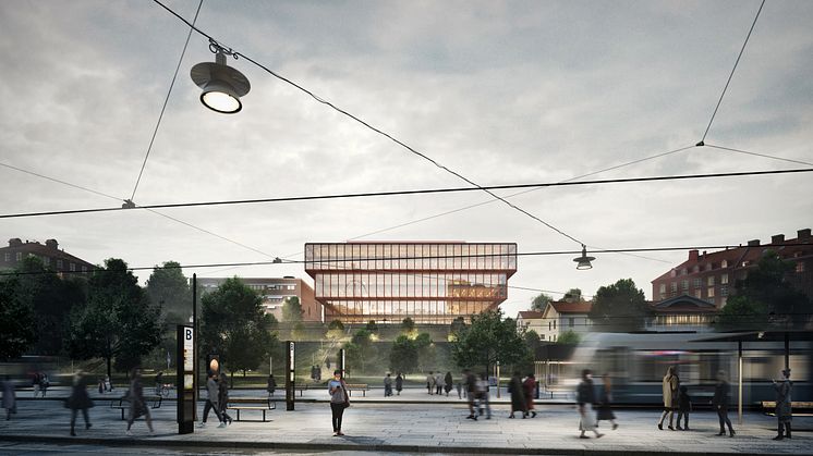 Förslag Kunskapens källa, arkitekttävling universitetsbiblioteket