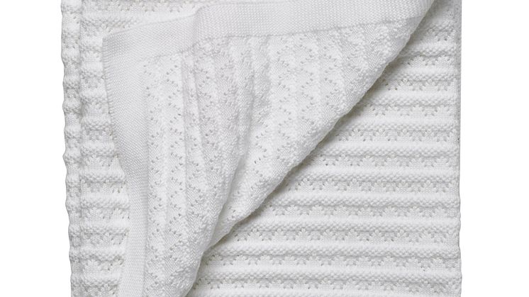 SS22 MINI Kvittra Babyfilt Vit
