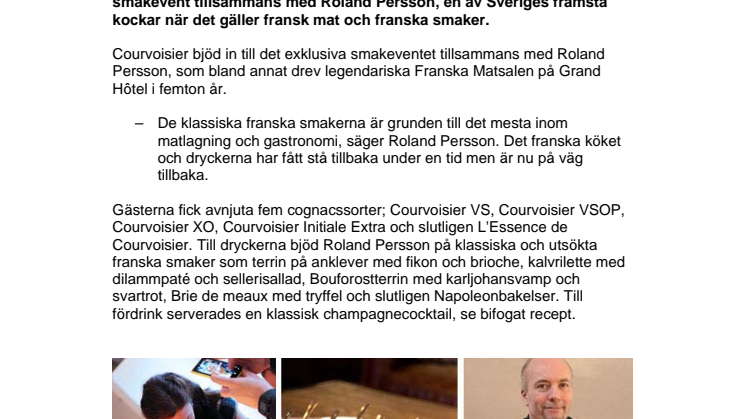 Franska smaker på menyn med Courvoisier
