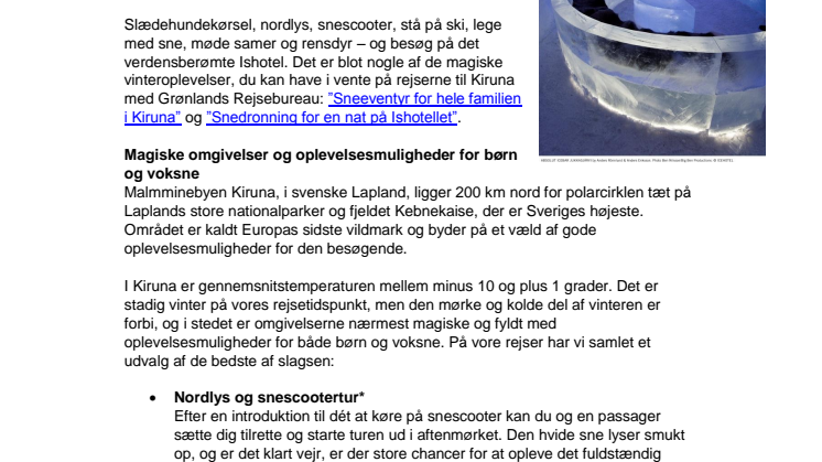 Sneeventyr i svenske Lapland - kun 2,5 timer væk