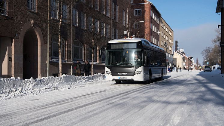 Batterieelektrischer Scania Bus in Östersund