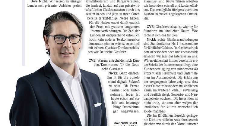 Uwe Nickl: "Die Menschen akzeptieren die Bremse auf der Datenautobahn nicht mehr"