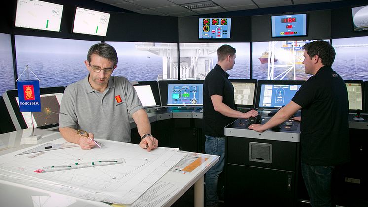 DP training in KONGSBERG simulators at Kongsberg Maritime Ltd’s Aberdeen training centre