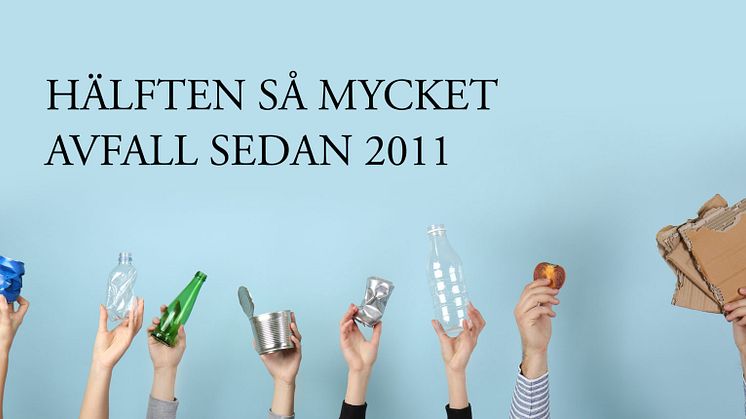 VI HAR MINSKAT VÅRT RESTAVFALL MED 50 PROCENT SEDAN 2011
