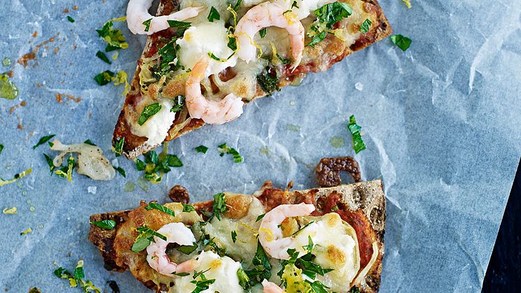 Knäckepizza - Räkan