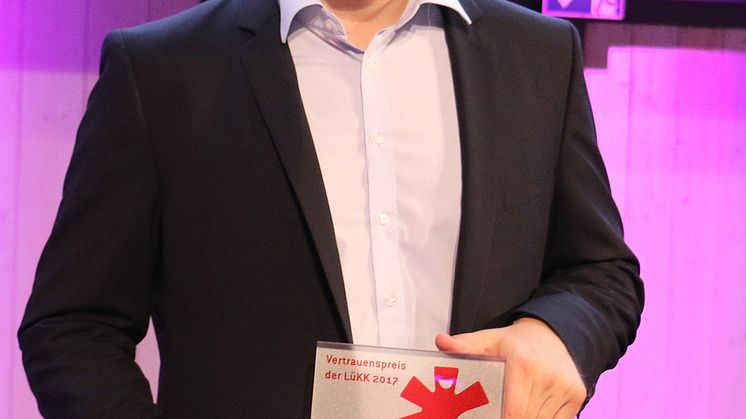 David Kehler, försäljningschef för Tyskland vid ebm-papst, tog emot utmärkelsen på "Trust Award" i juni 2017.