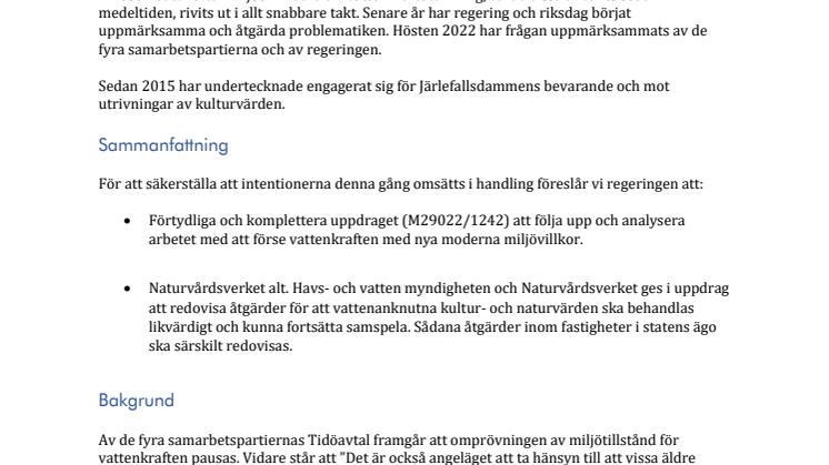 Öppet brev till klimat- och miljöministern, november 2022