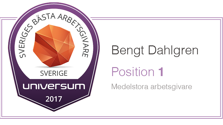 Bengt Dahlgren teknikbranschens och Sveriges bästa arbetsgivare