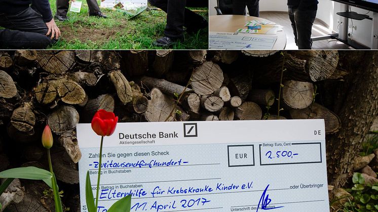 procilon überreicht Spendenscheck an Elternhilfe für krebskranke Kinder