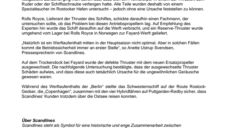 Hybridfähre „Berlin“ wieder in Betrieb auf Rostock-Gedser