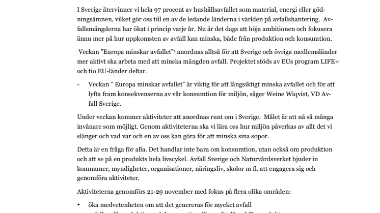 Nu tar vi krafttag för att minska avfallet!