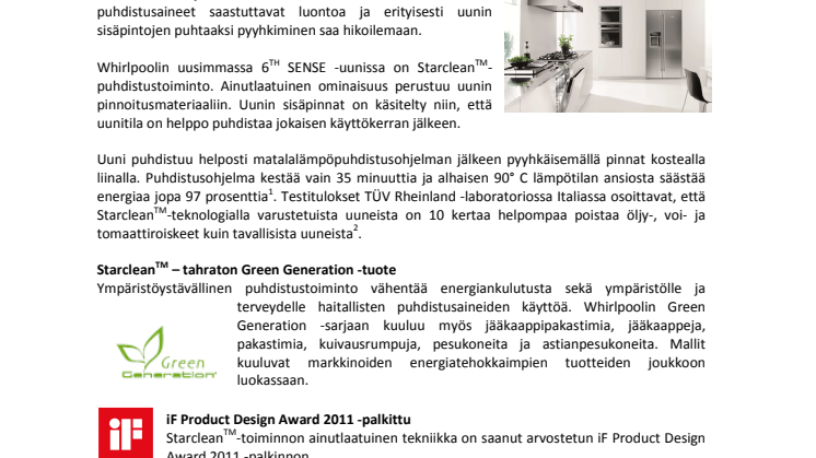 Itsepuhdistuva uuni helpottaa pitämään keittiön siistinä