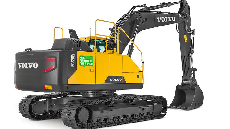 Volvo EC220E i studio - mer bränsleeffektiv än en hybrid