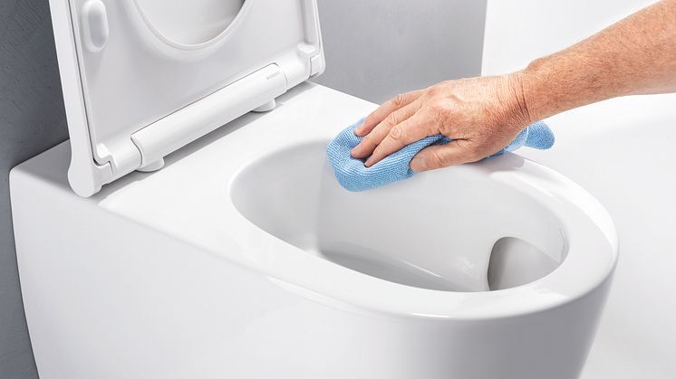 Huuhtelukaulukseton Geberit ONE -wc-istuin helppo puhdistus