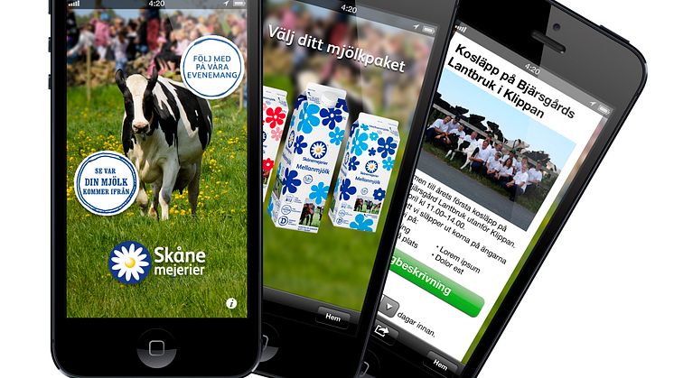 Håll koll på kosläppen med Skånemejeriers app