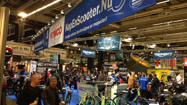 Midland på MC-mässan med Kopenscooter i Göteborg 28-31 januari 2016.
