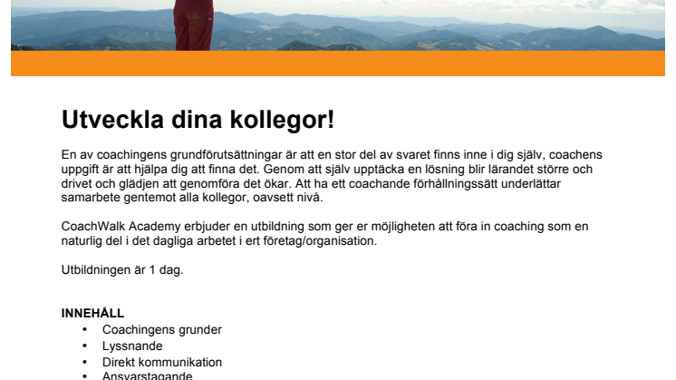 CWA Produktblad Coachande Medarbetarskap