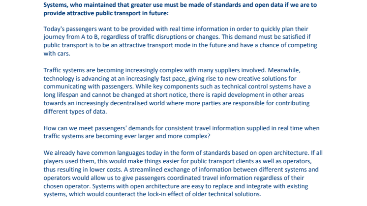 Public transport needs a common language
