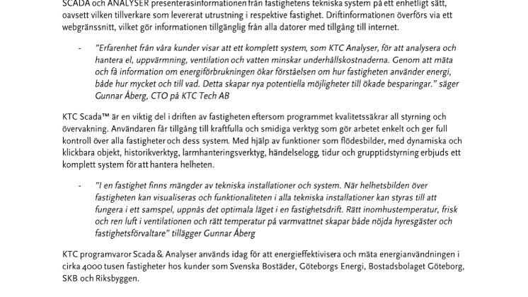 KTC släpper ny version av driftövervakningsverktyget Scada & Analyser
