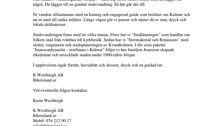 Succén fortsätter 2012 - Matvandring i Vasakungarnas fotspår!