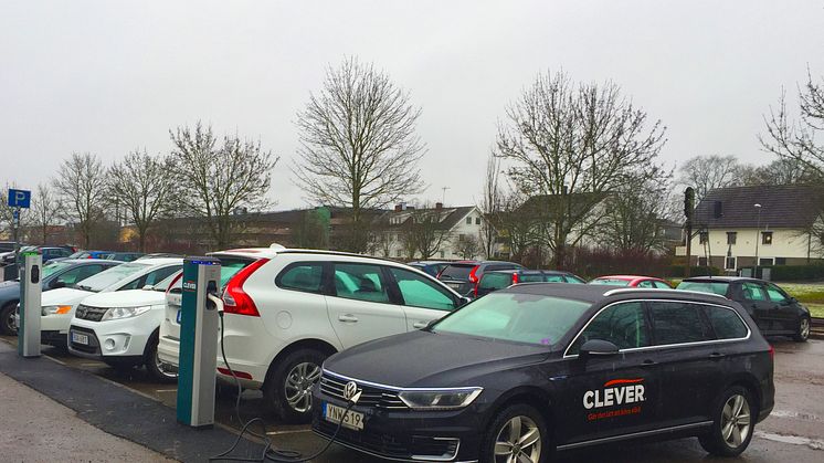 CLEVER laddstationer vid Resecentrum i Vetlanda