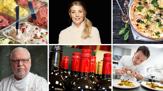 Några av matprofilerna på GastroNord, från vänster: Leif Mannerström, Frida Ronge och Edin Dzemat.