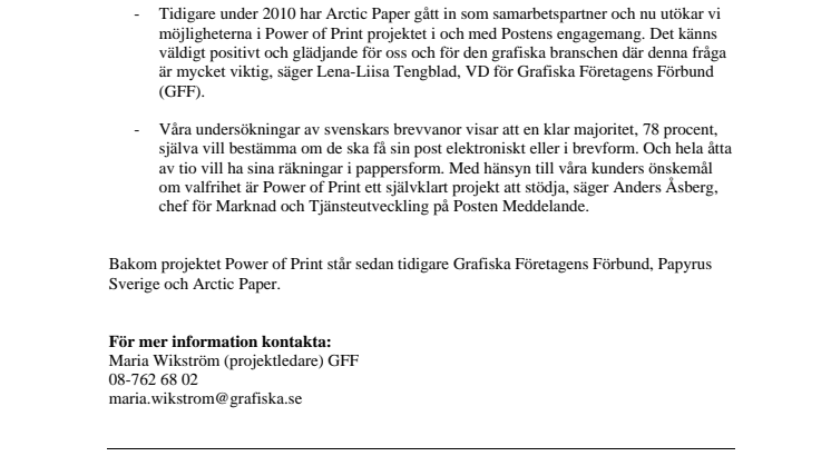 Power of Print växer med Posten