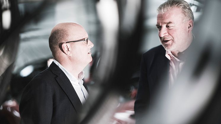 Bjarne Riis og Lars Seier (kreditering: Frederik Maj)