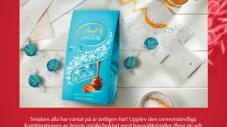 NYHET LINDOR SALTED CARAMEL! Njut av en härlig stund med den oemotståndliga nyheten från Lindor.