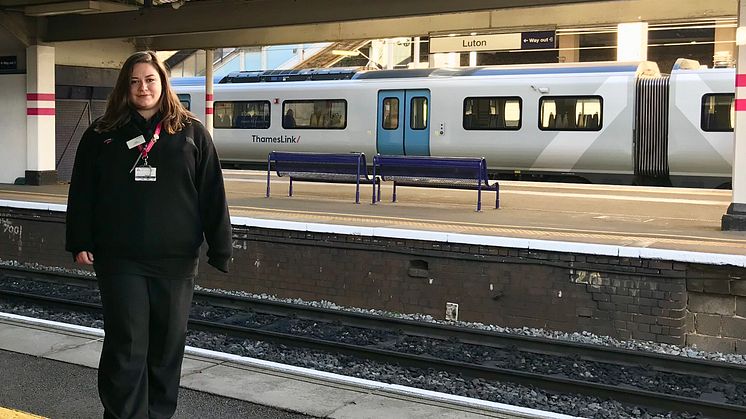 Eloise Rowan at Luton station