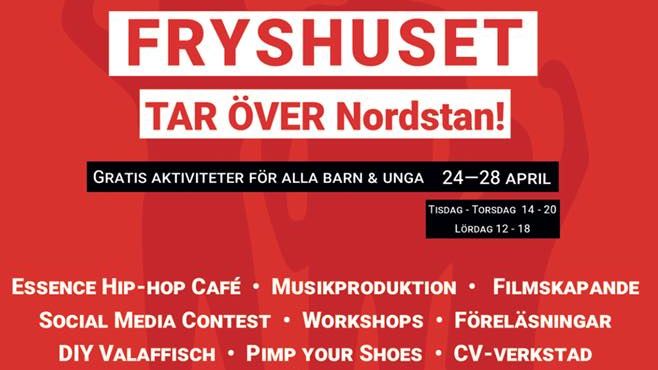 Politiker från sex partier avslutar Fryshusets event lördag 28 april